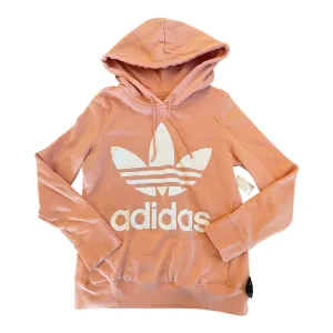 Weather Protection Athletic Sweatshirt Hoodie By Adidas In Peach, Size: S