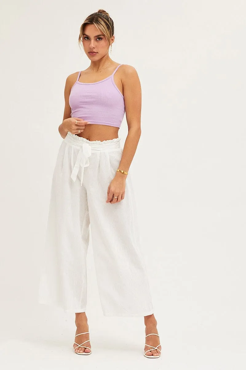 Purple Crop Singlet Top SmoothEdging