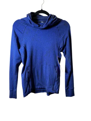 AdjustableWaist Athletic Sweatshirt Hoodie By Lululemon In Black & Blue, Size: Xs