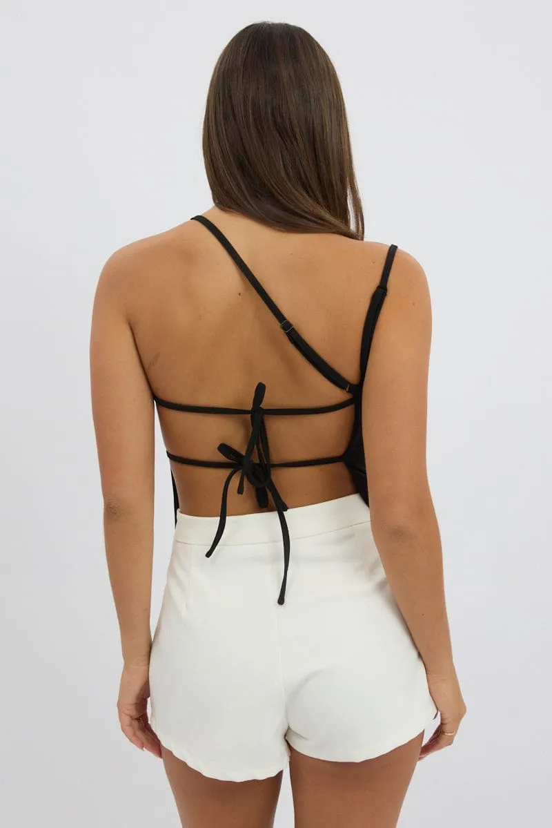 Cozy Robe Stylish Protection Black Singlet Top Backless