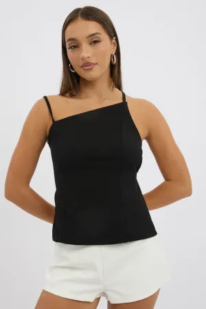 Black Singlet Top Backless MultiPocket System