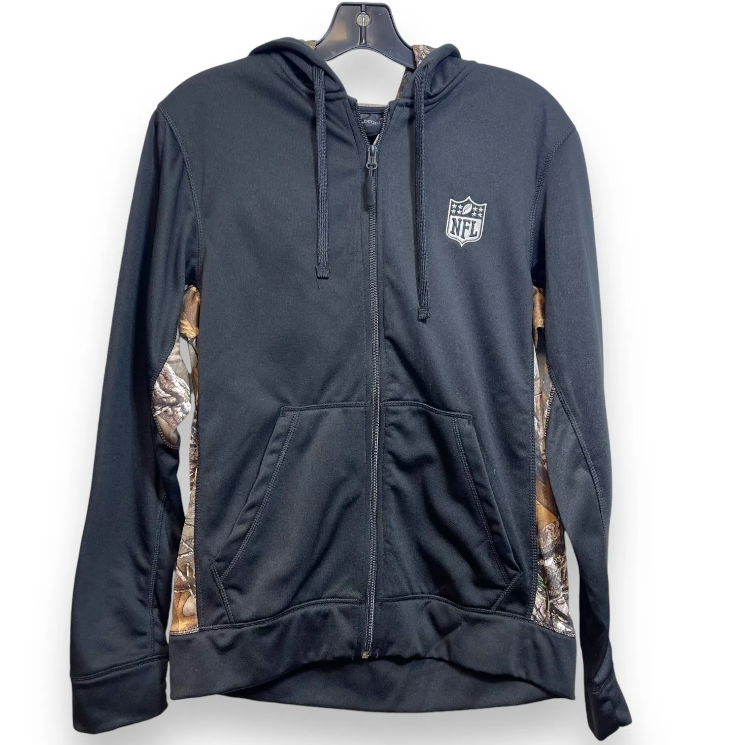 NFL Sweatshirt Hoodie By Clothes Mentor In Black, Size: S Sharp Edge