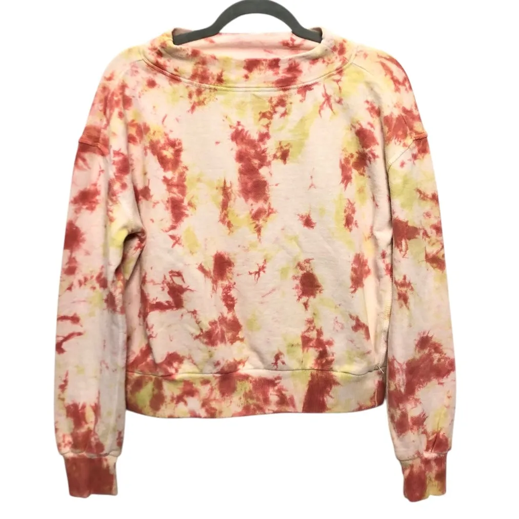OrganicCotton Functional Design Sweatshirt Crewneck By Pilcro In Tie Dye Print, Size:Xs