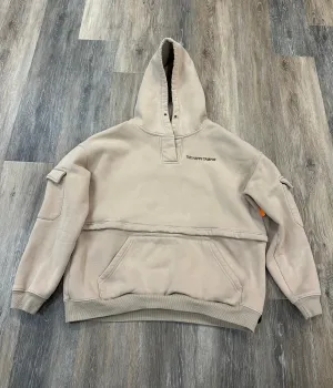 Athletic Sweatshirt Hoodie By The Happy Camper In Tan, Size: M Warm Layers Earth Fit