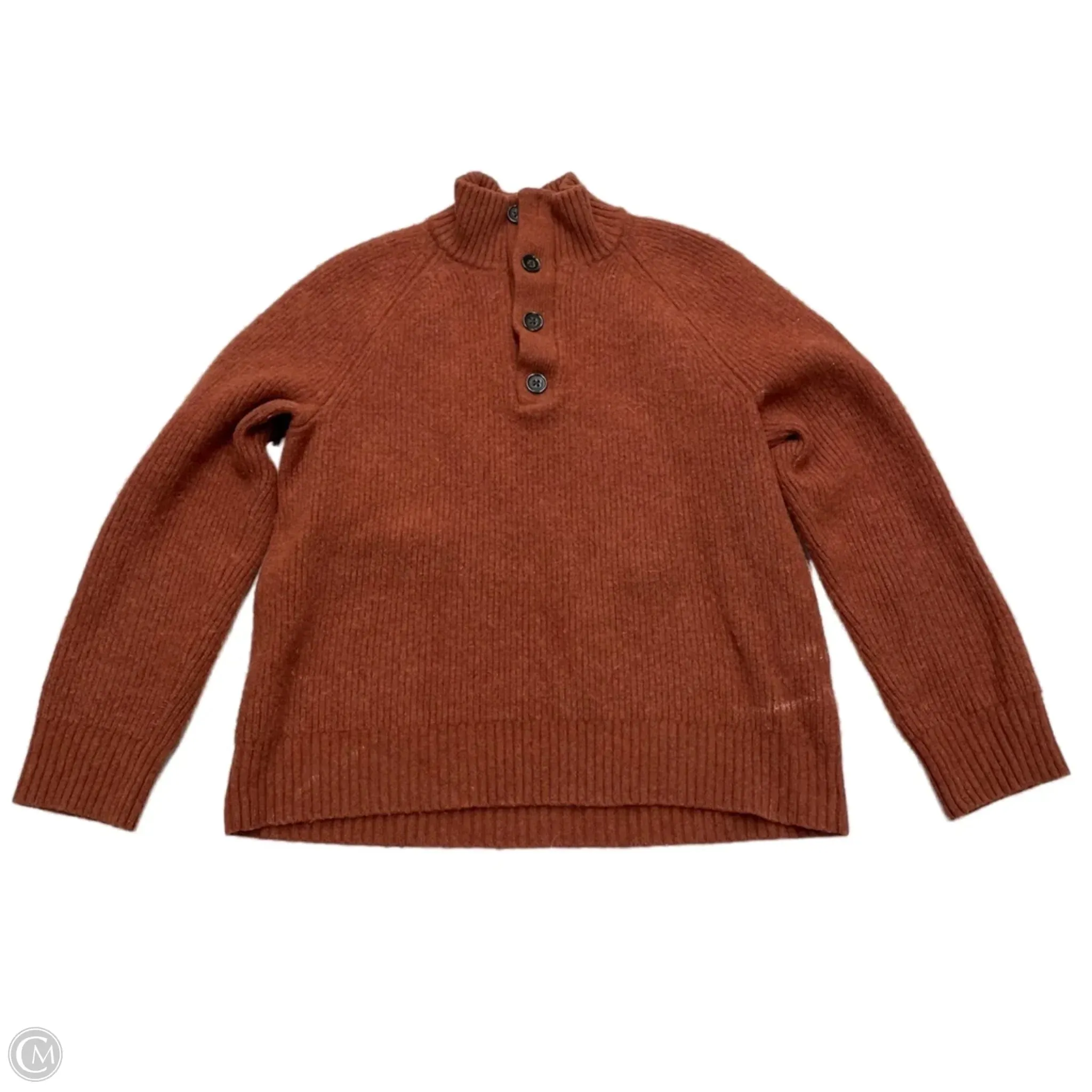 OdorResistant Compression Fit Sweatshirt Collar By Banana Republic In Orange, Size: Xl