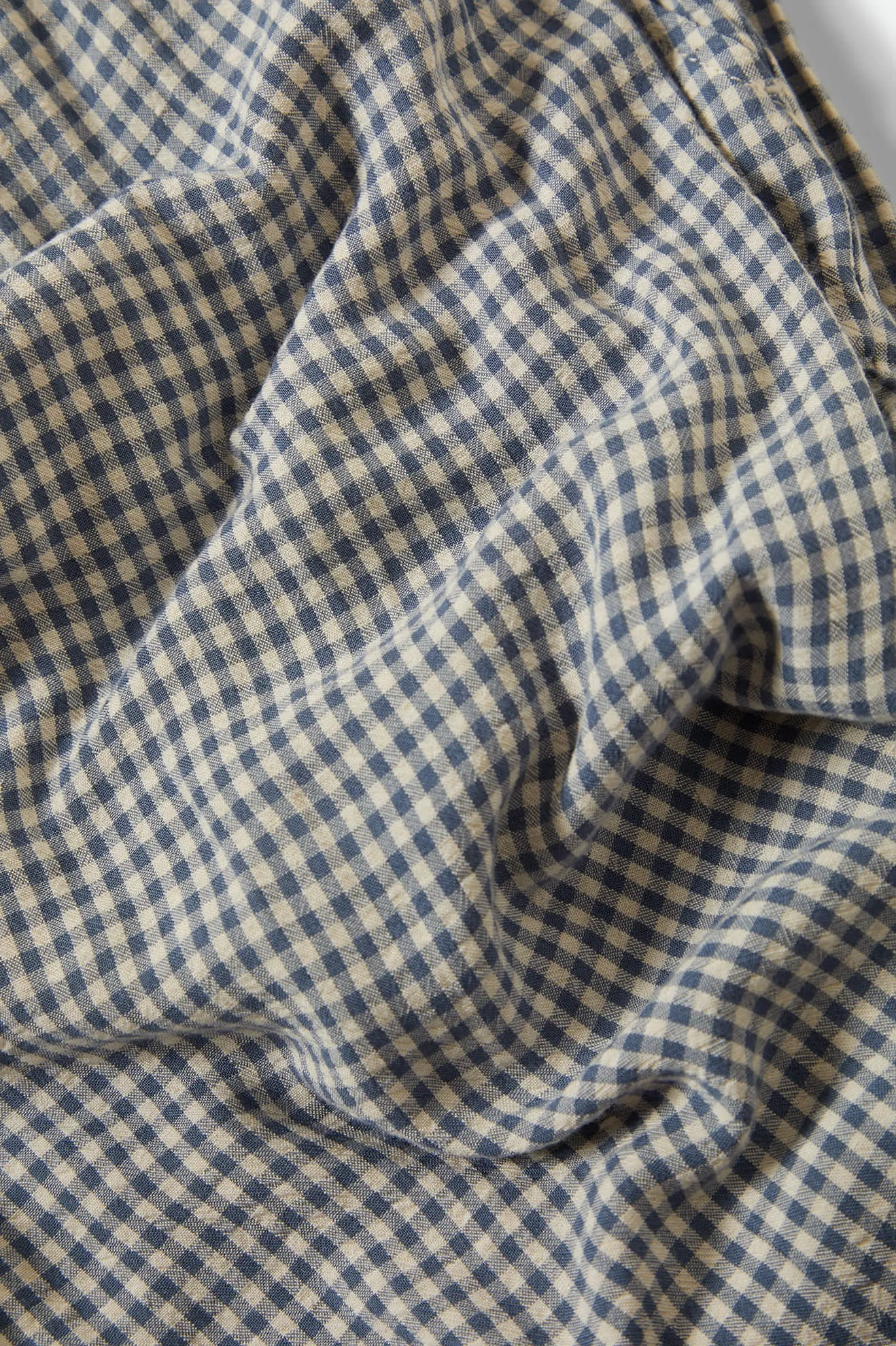 Hudson Lounge Pant - Azure Blue Gingham Modern Design