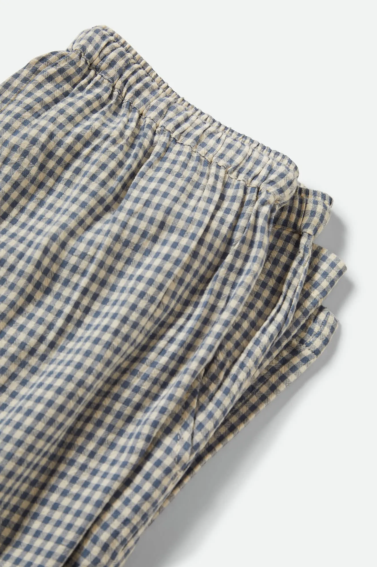 FunctionalZipper Hudson Lounge Pant - Azure Blue Gingham