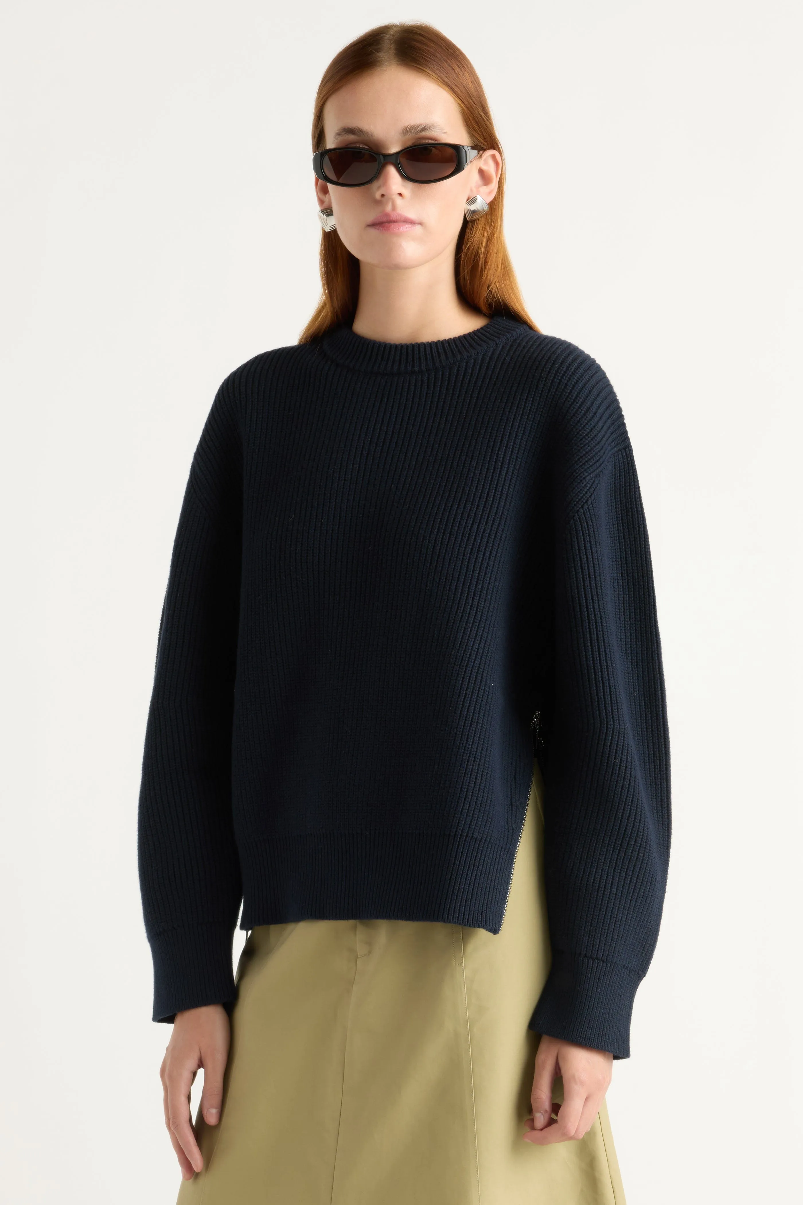 Tate Organic Cotton Side-Zip Sweater Comfortable apparel
