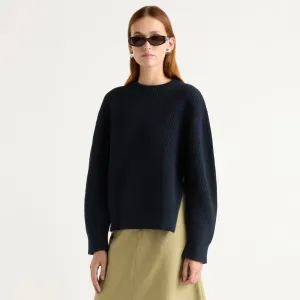 Knitwear Essential Tate Organic Cotton Side-Zip Sweater