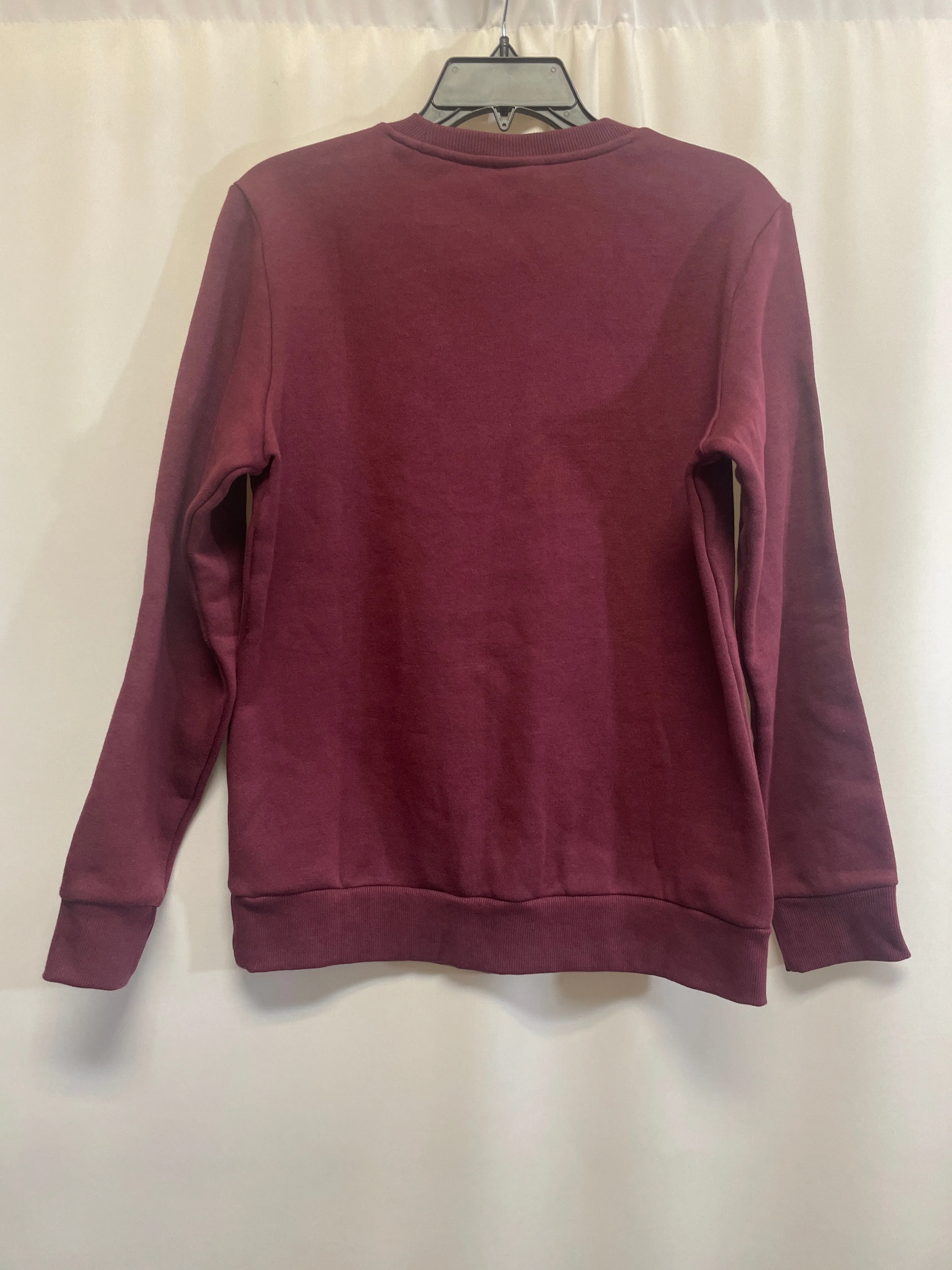 Timeless Look Trendy Design Athletic Sweatshirt Crewneck By Adidas In Purple, Size: M