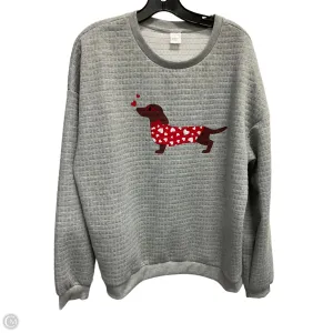 Leader Core Japan Neat Sweatshirt Crewneck By Clothes Mentor In Grey & Red, Size: Xl