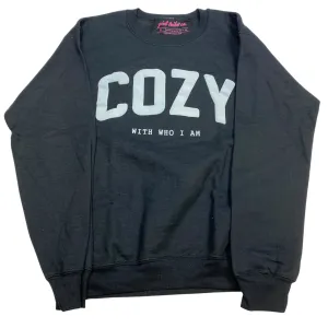 Pure Tone Summer Style Sweatshirt Crewneck By Girl Tribe Co In Black, Size: S
