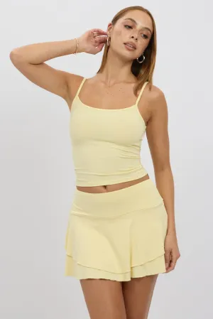 Relaxed Outfit Yellow Cami Top Thin Strap Supersoft