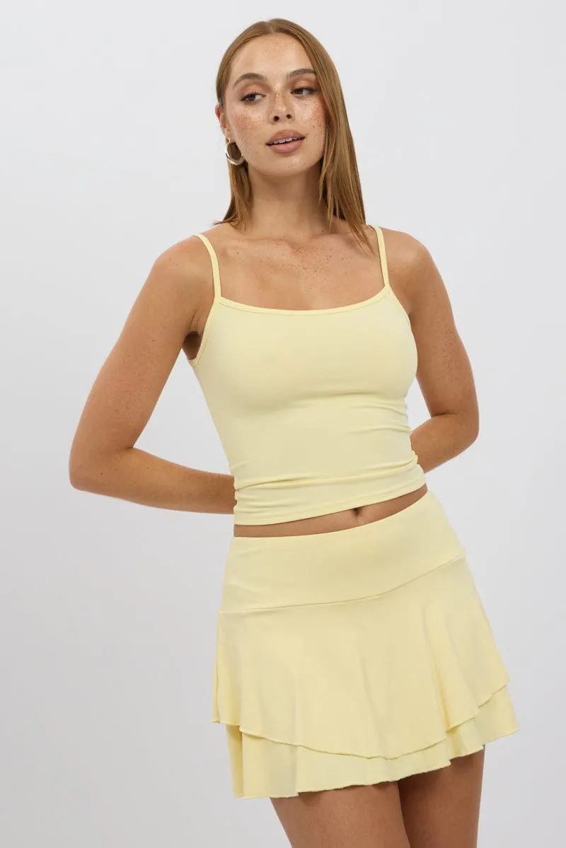Flash Core Yellow Cami Top Thin Strap Supersoft