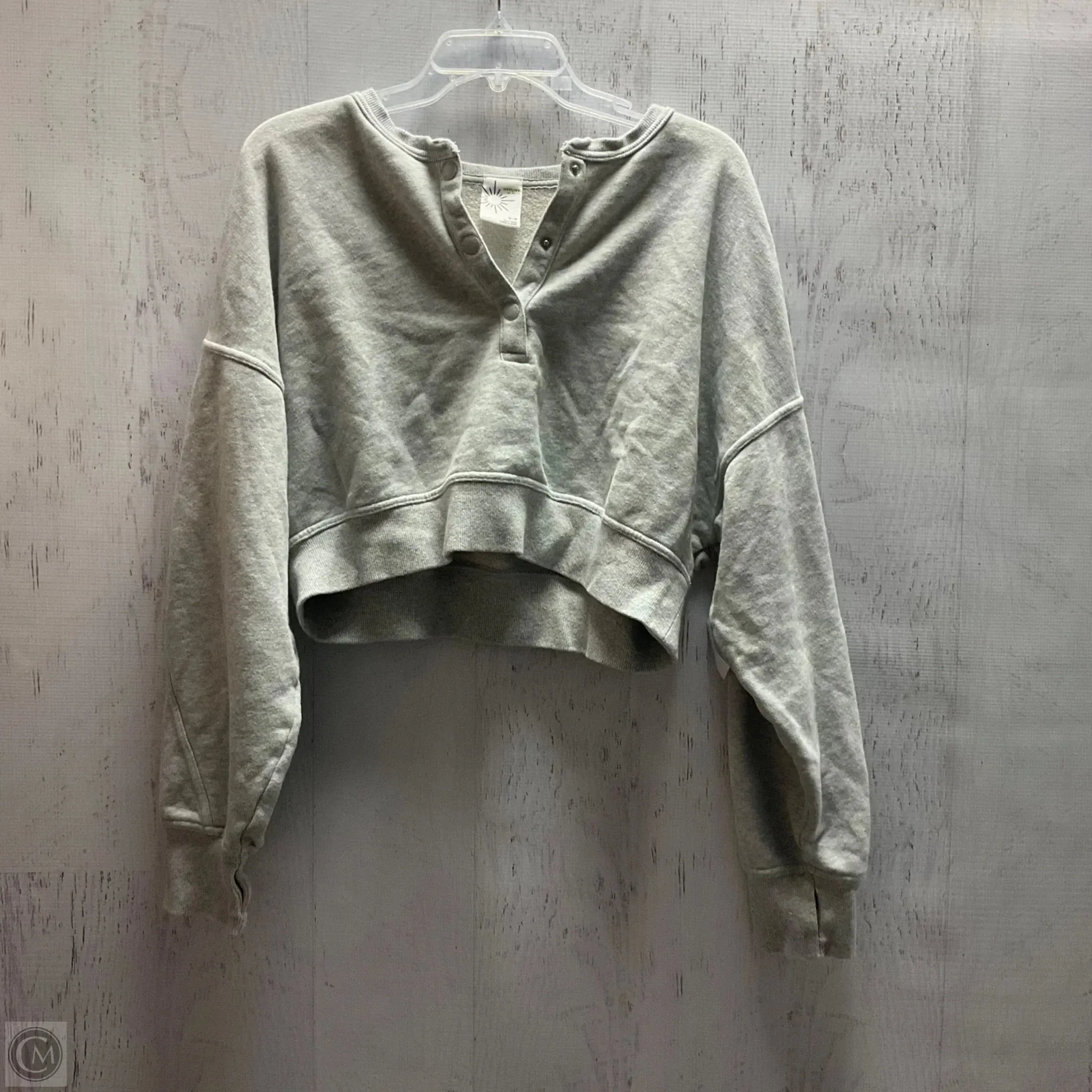 Romance Fit warm fleece Sweatshirt Crewneck By Aerie In Grey, Size: M