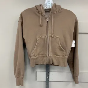 LayeredPanels Sweatshirt Hoodie By TNA In Brown, Size:Xxs