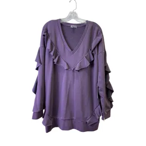 Washable fabric Daily Style Sweatshirt Collar By Chelsea 28 In Purple, Size:Xl