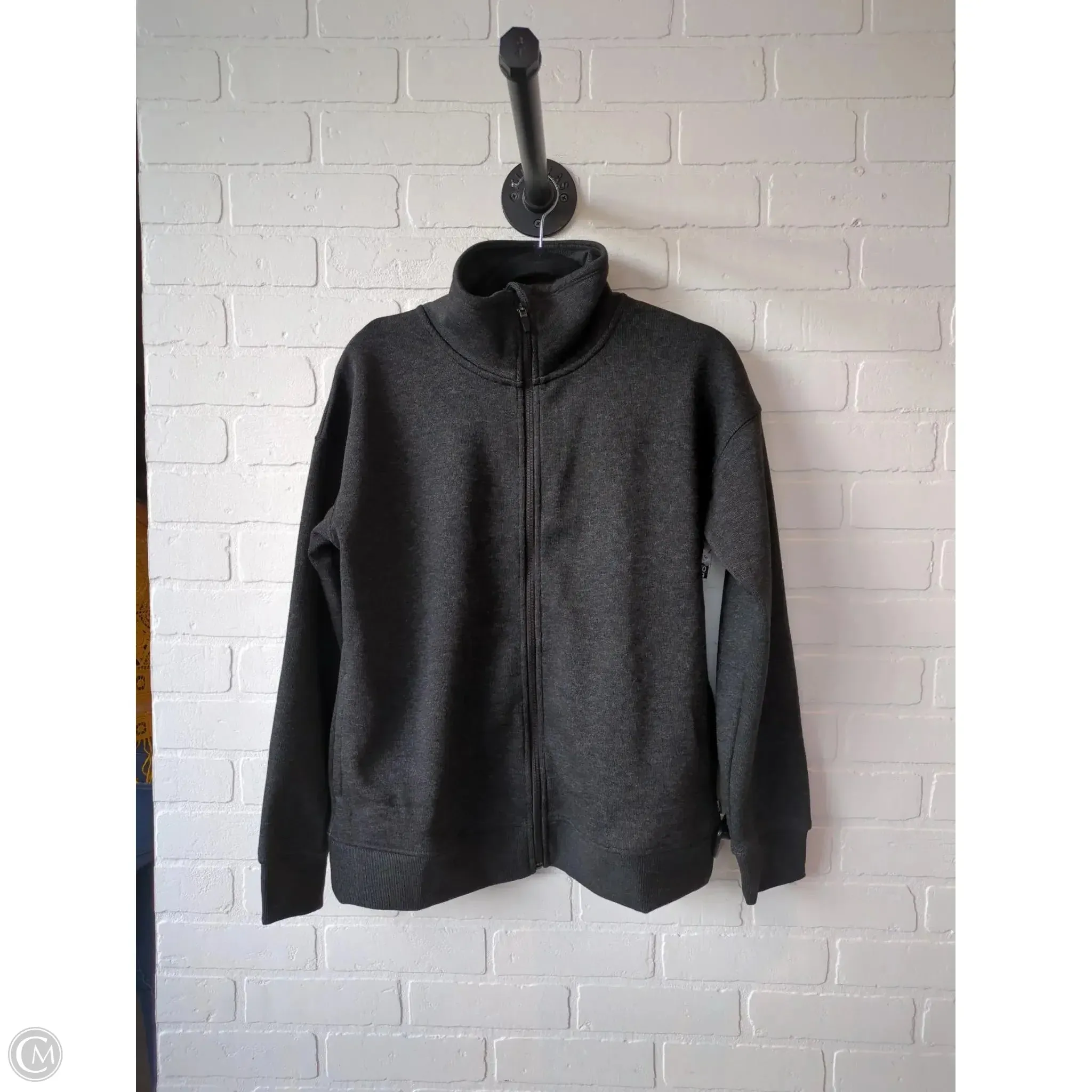 RipstopFabric QuickAccess Pockets Sweatshirt Collar By Mondetta In Grey, Size: S
