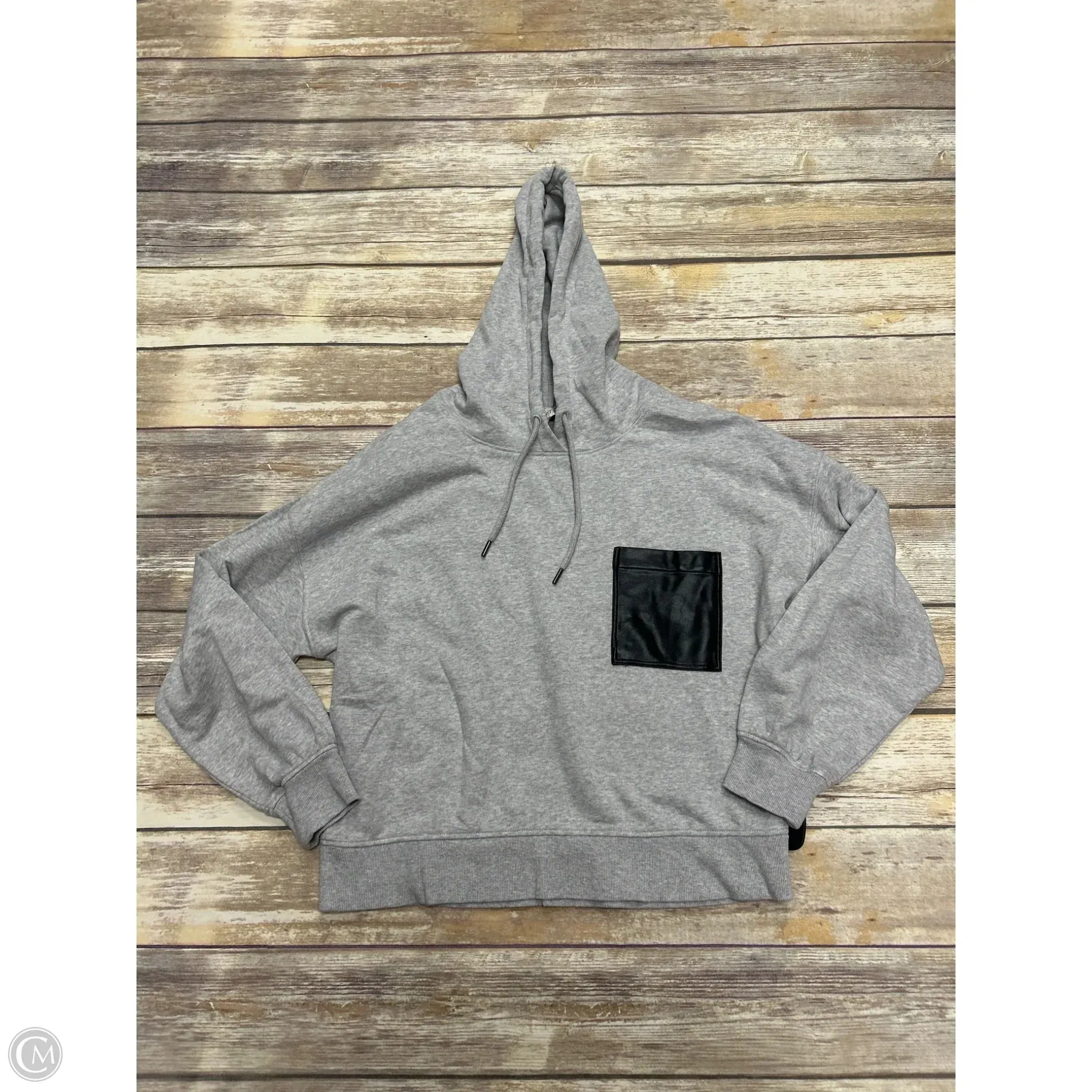 Sweatshirt Hoodie By Loft In Grey, Size: M Cozy Layer