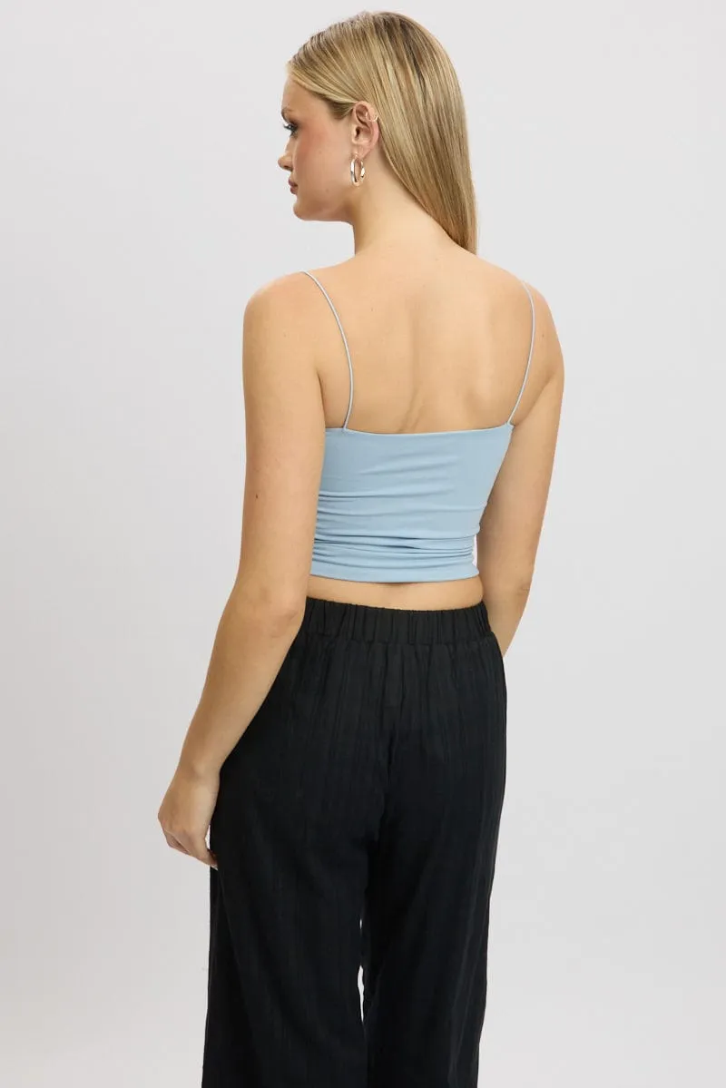 Silent Mood NoIrritationSeams Blue SuperSoft Singlet Double Layer