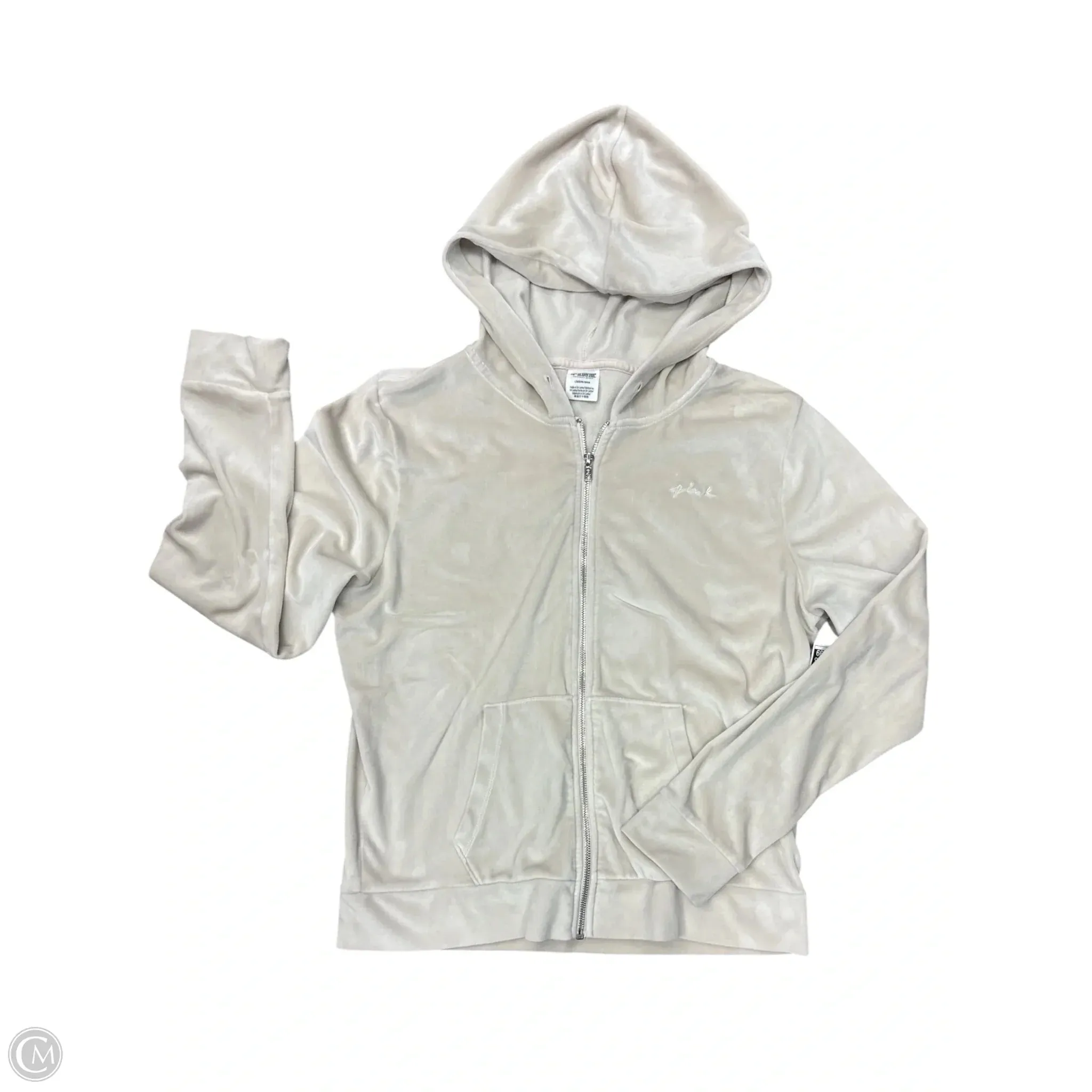 Virtual Mode Sweatshirt Hoodie By Pink In Tan, Size: L