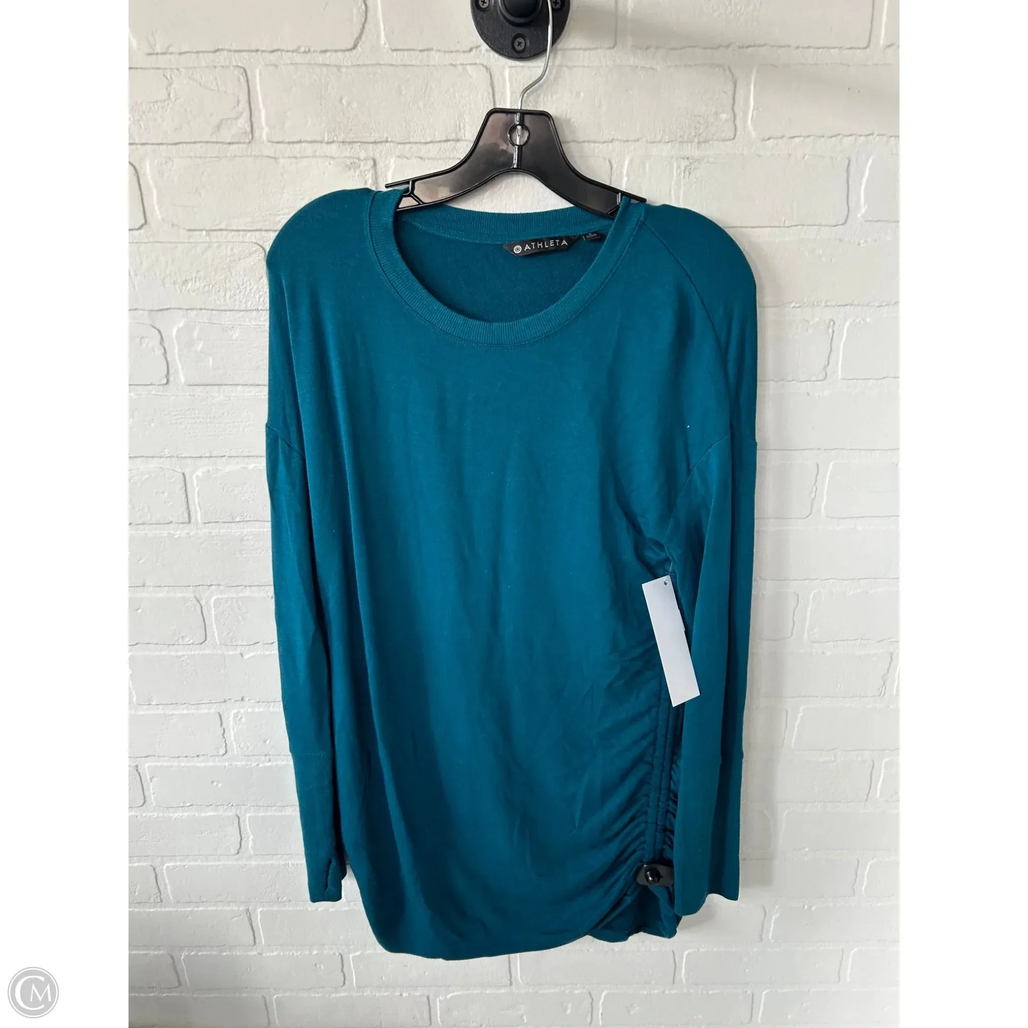 Sustainable Manufacturing Durable Reinforced Edges Athletic Sweatshirt Crewneck By Athleta In Blue, Size: S