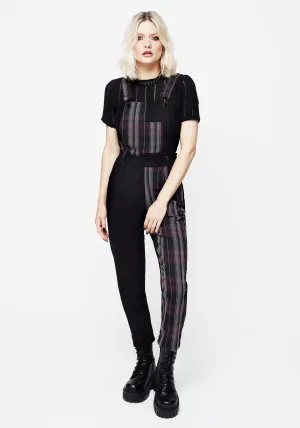 Gambit Spliced Check Dungarees Comfy Stretch Multi Pocket System