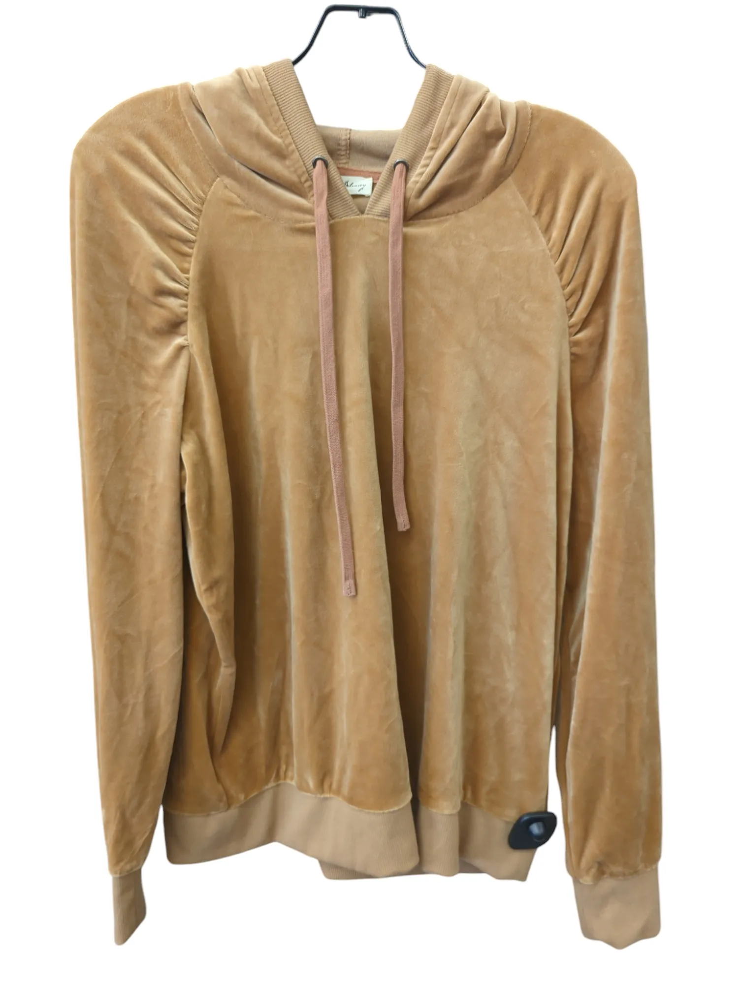 Classic Design Active Apparel Sweatshirt Hoodie By Jane And Delancey In Tan, Size: L