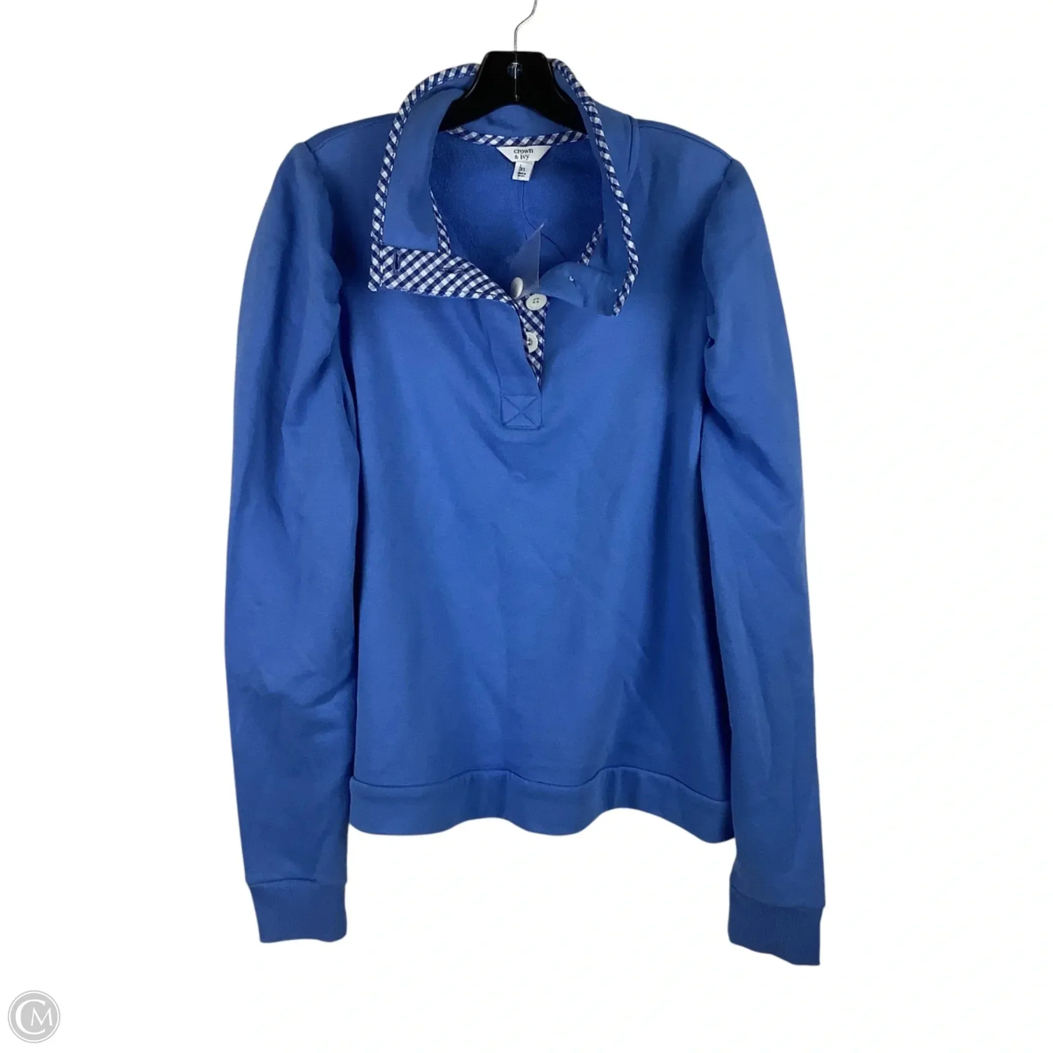Chic Skirt Streetwear Style Sweatshirt Crewneck By Crown And Ivy In Blue, Size: Xl