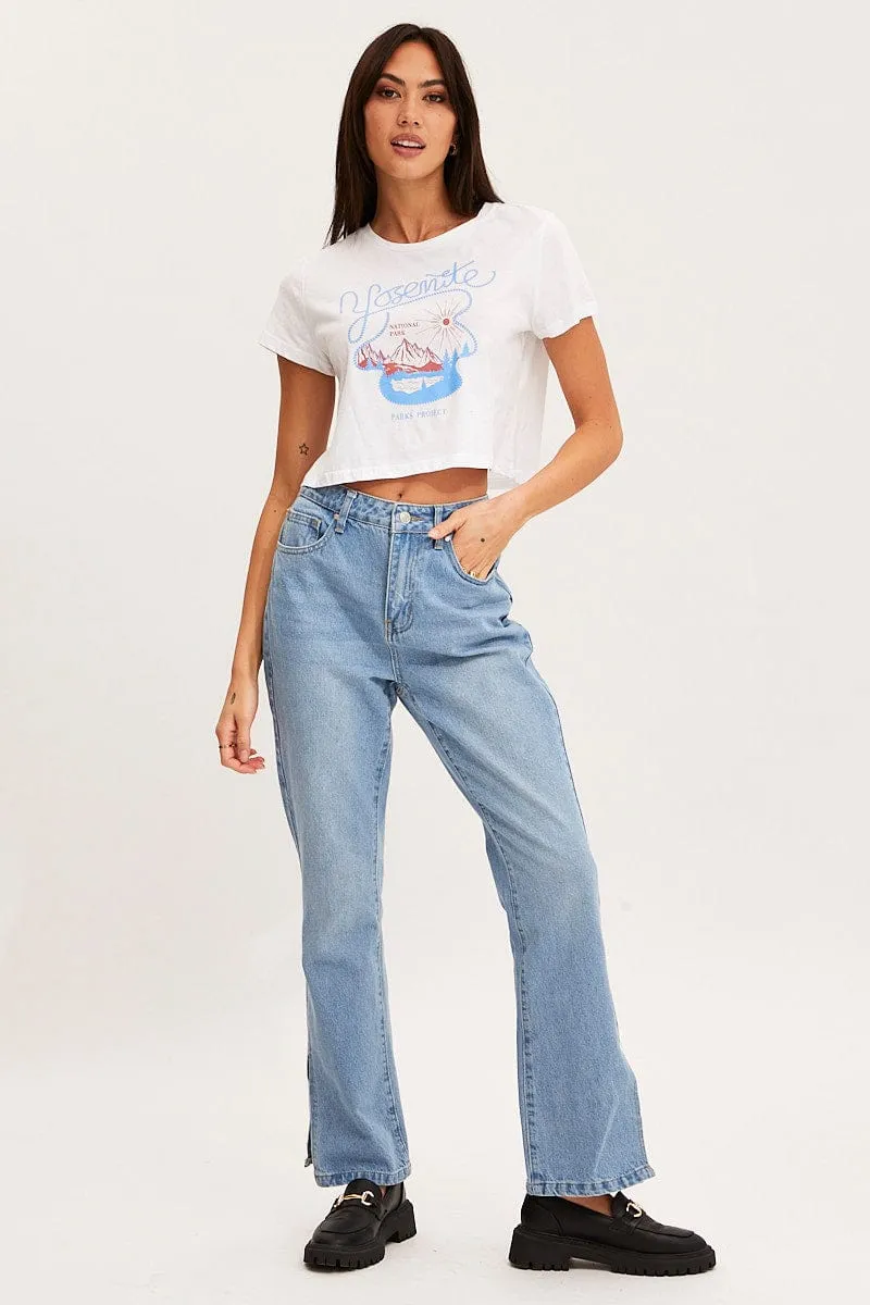 Stylish Blouse Grace Ease White T-Shirt Short Sleeve