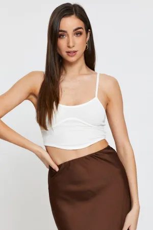 Brown Crop Top AntiPillFinish