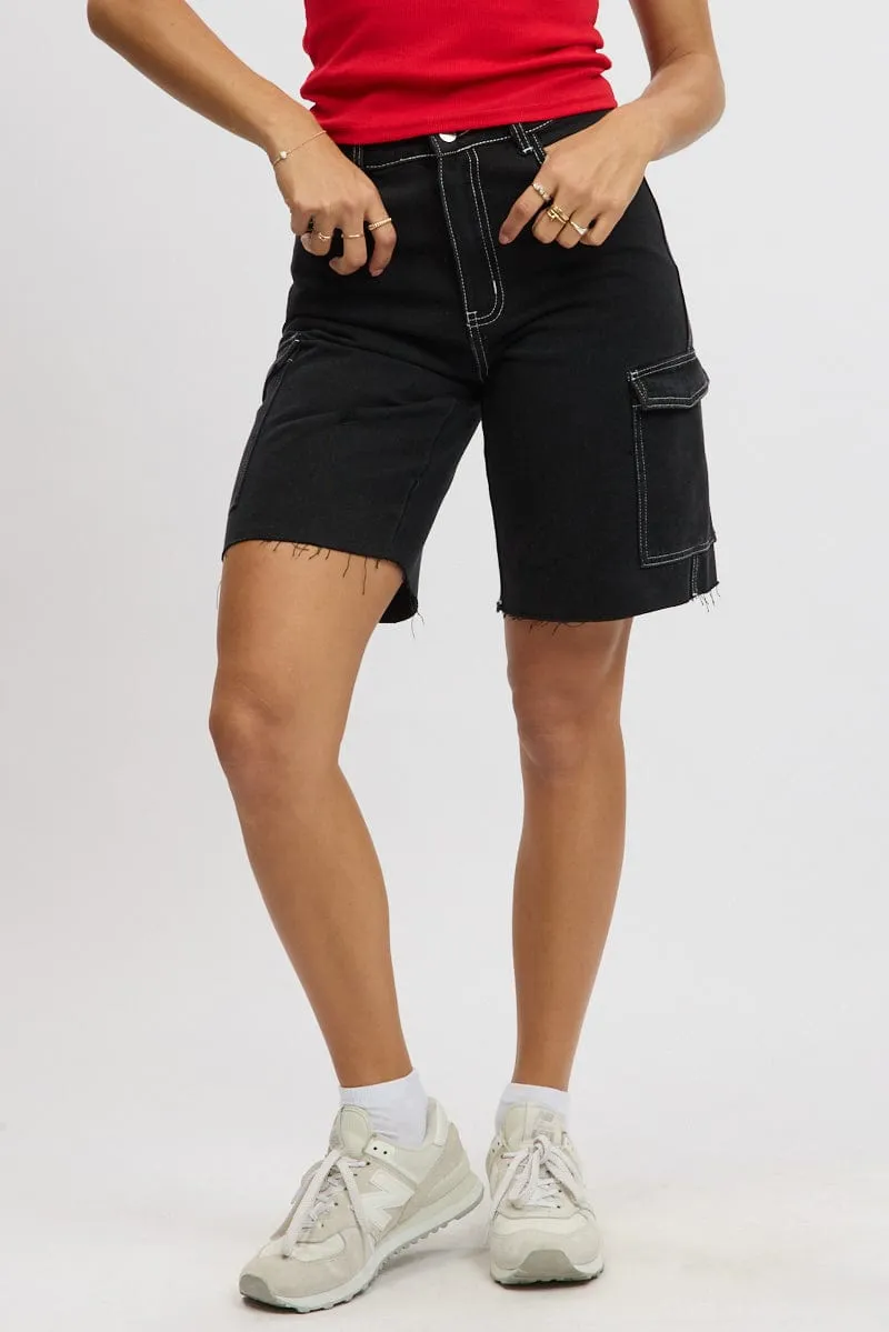 Black Relaxed Shorts vacation look Dual Zone Ventilation