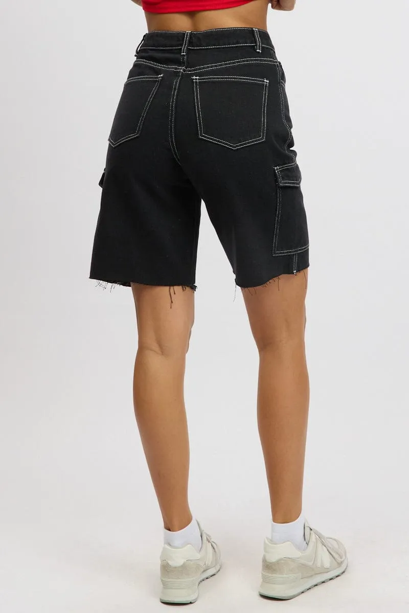 ski wear Black Relaxed Shorts