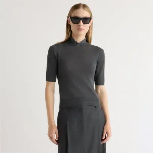 Gia Cotton-Silk Turtleneck Knit Top Chilly Day Outfit Sustainable Production Certified