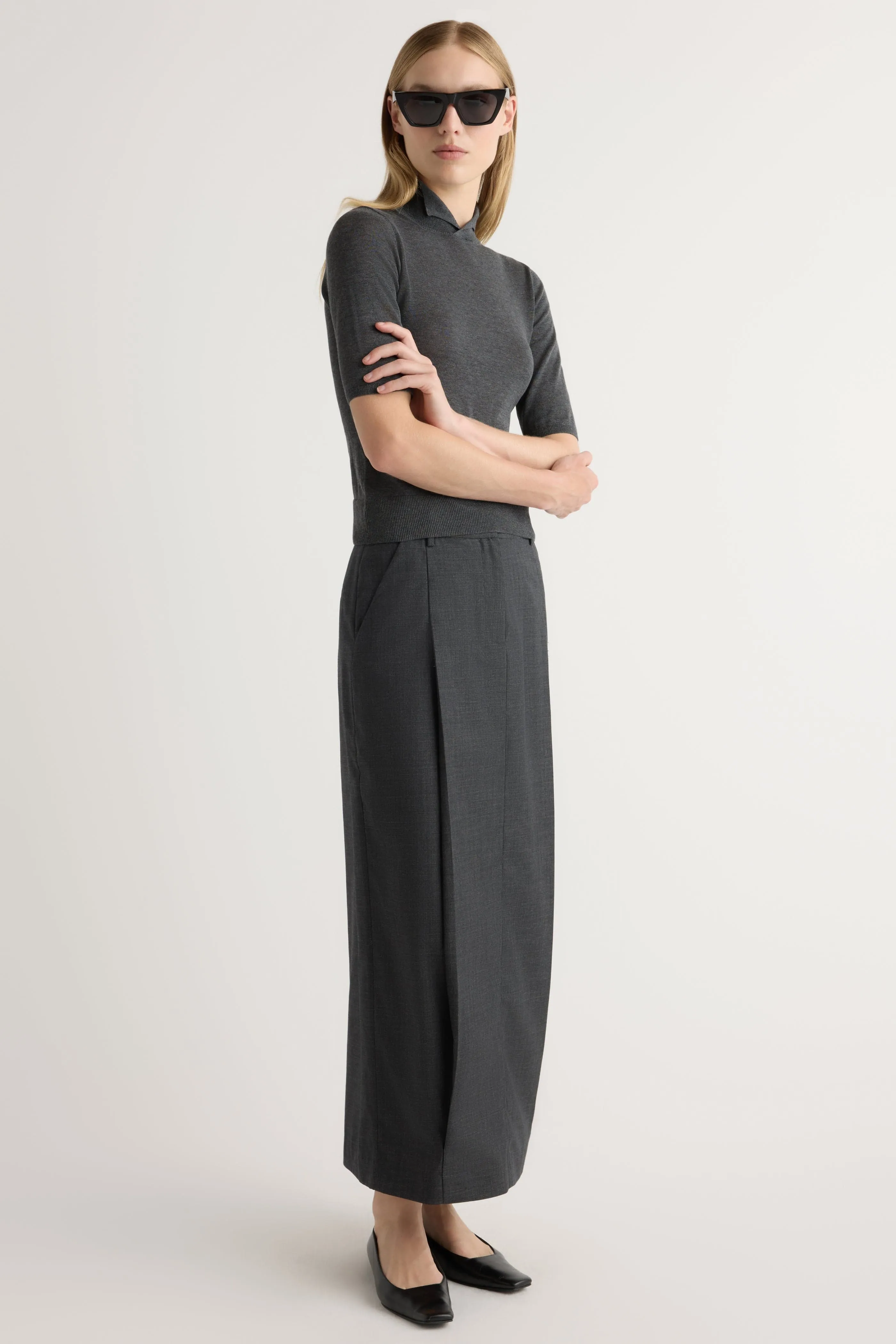 Gia Cotton-Silk Turtleneck Knit Top Fine Gauge Knit Cozy Everyday