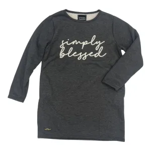 NonRestrictiveCut Sweatshirt Crewneck By Simply Southern In Grey, Size:L