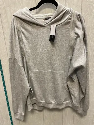 Sweatshirt Hoodie By Fashion Nova In Grey, Size: 2x AdjustableCuffs Peace Glow