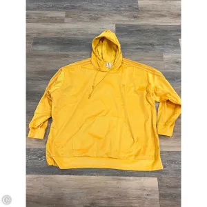 NoSlipGrip Athletic Sweatshirt Hoodie By Adidas In Yellow, Size: 4x