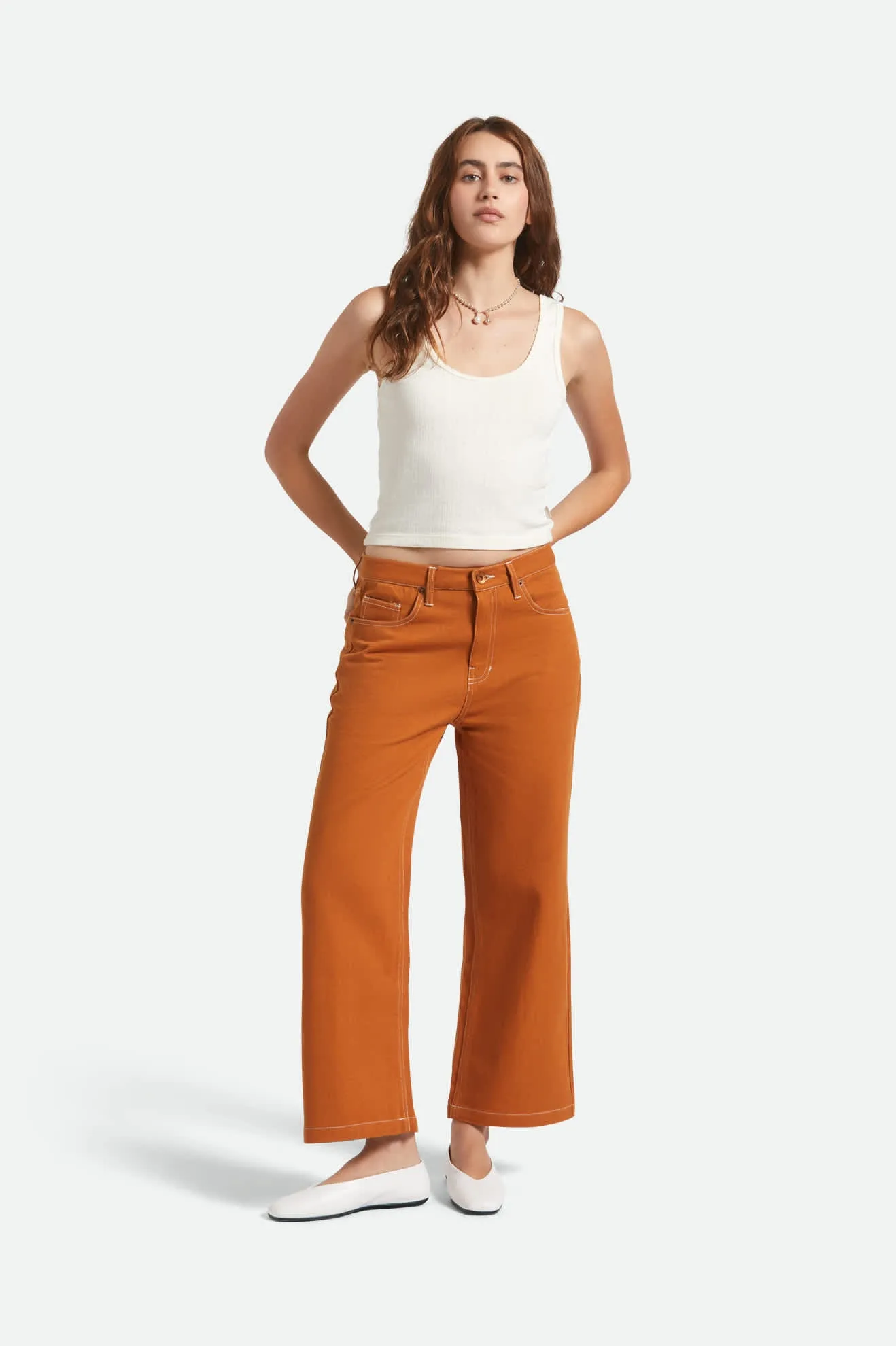 Margo Cropped 5-Pocket Pant - Rustic Caramel Simple Comfort