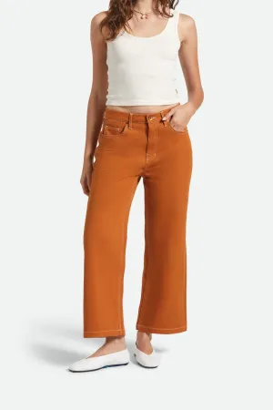 Flexible Leg Comfy Stretch Margo Cropped 5-Pocket Pant - Rustic Caramel