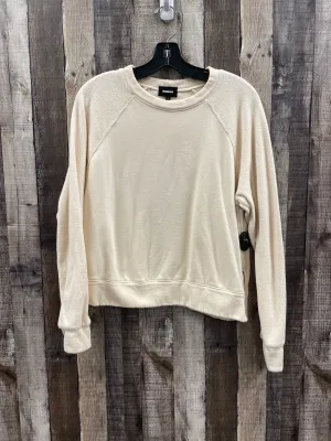 Warm Coat Sweatshirt Crewneck By Cme In Cream, Size: S