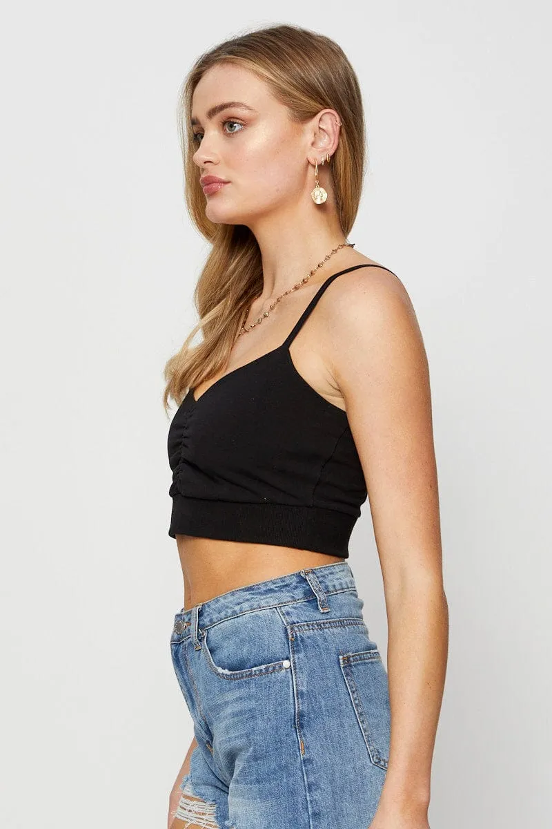 Easy Cool Flow Core Black Singlet Bralette Crop