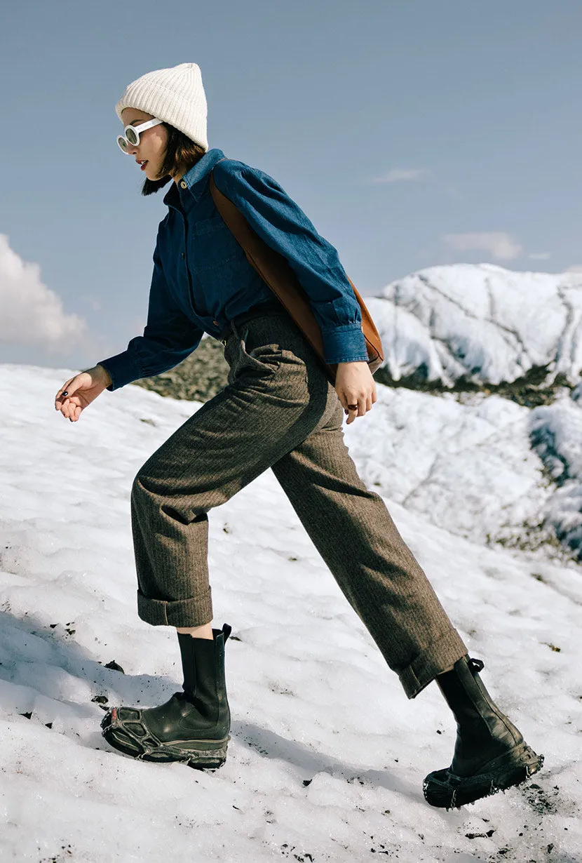 Easy Care Gentle Glow Reign Wool Pants - Brownstone
