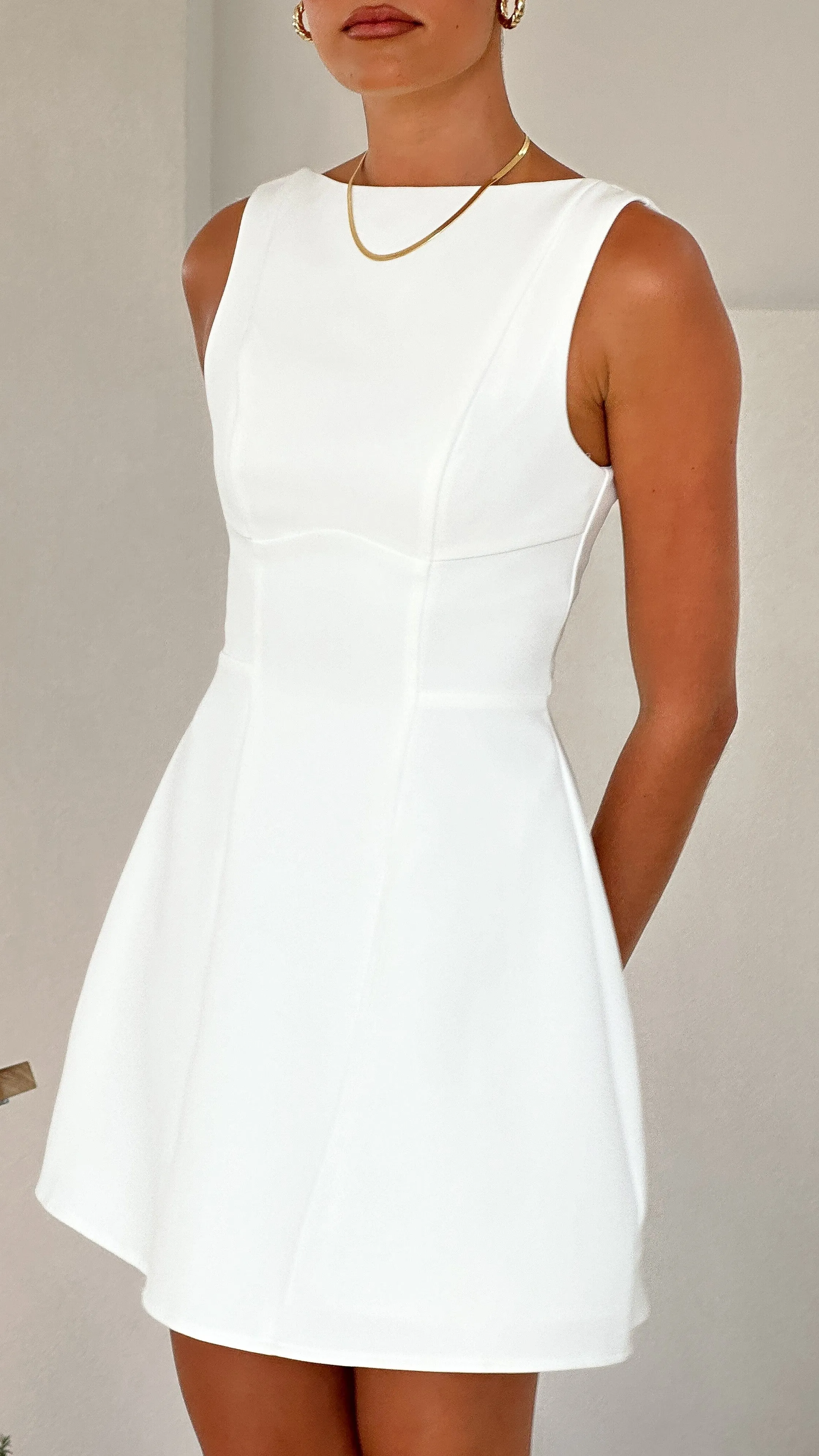 Rafiki Mini Dress - White Stage Warm Easy Look