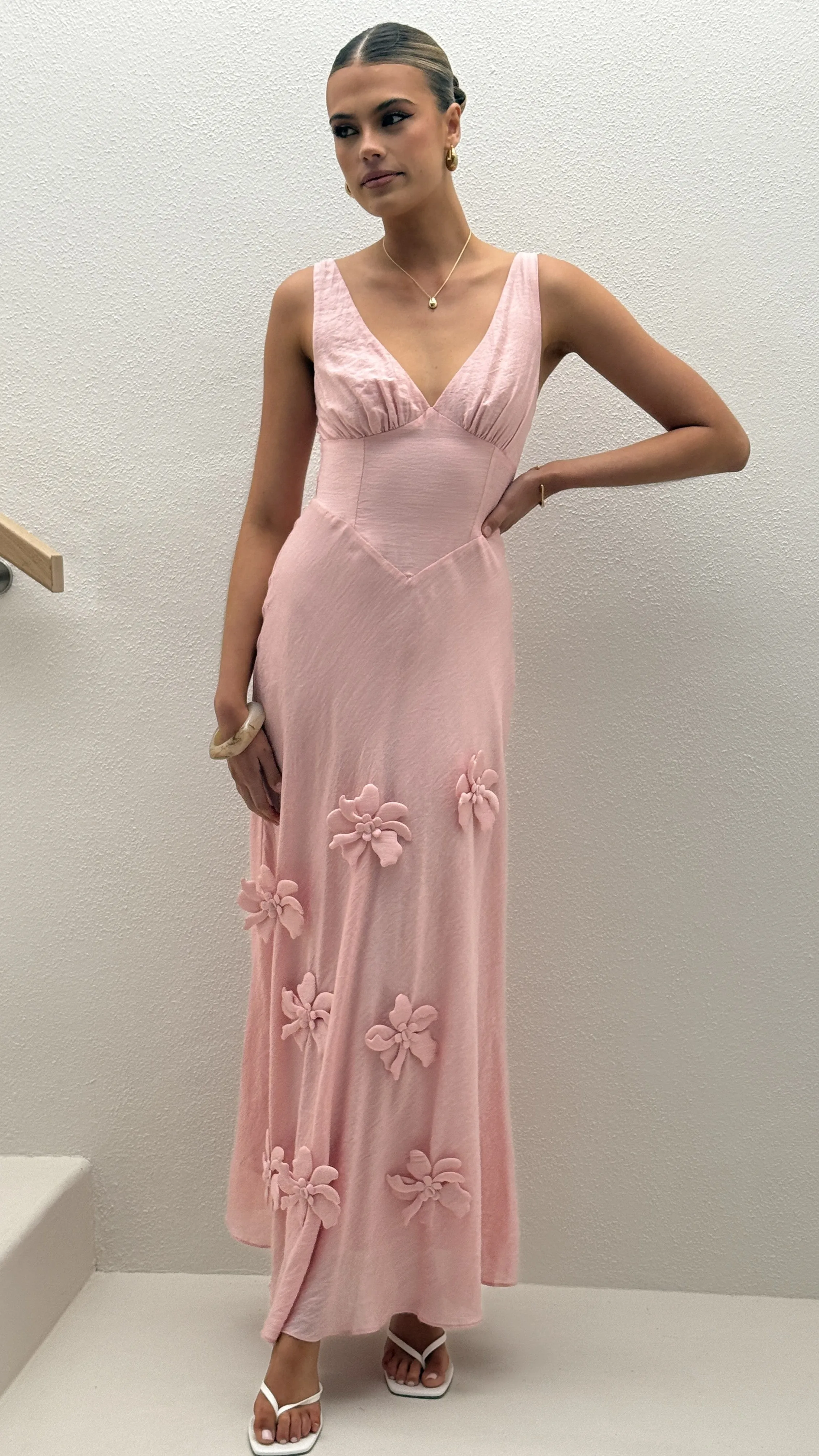 breath easy Lavara Maxi Dress - Pink