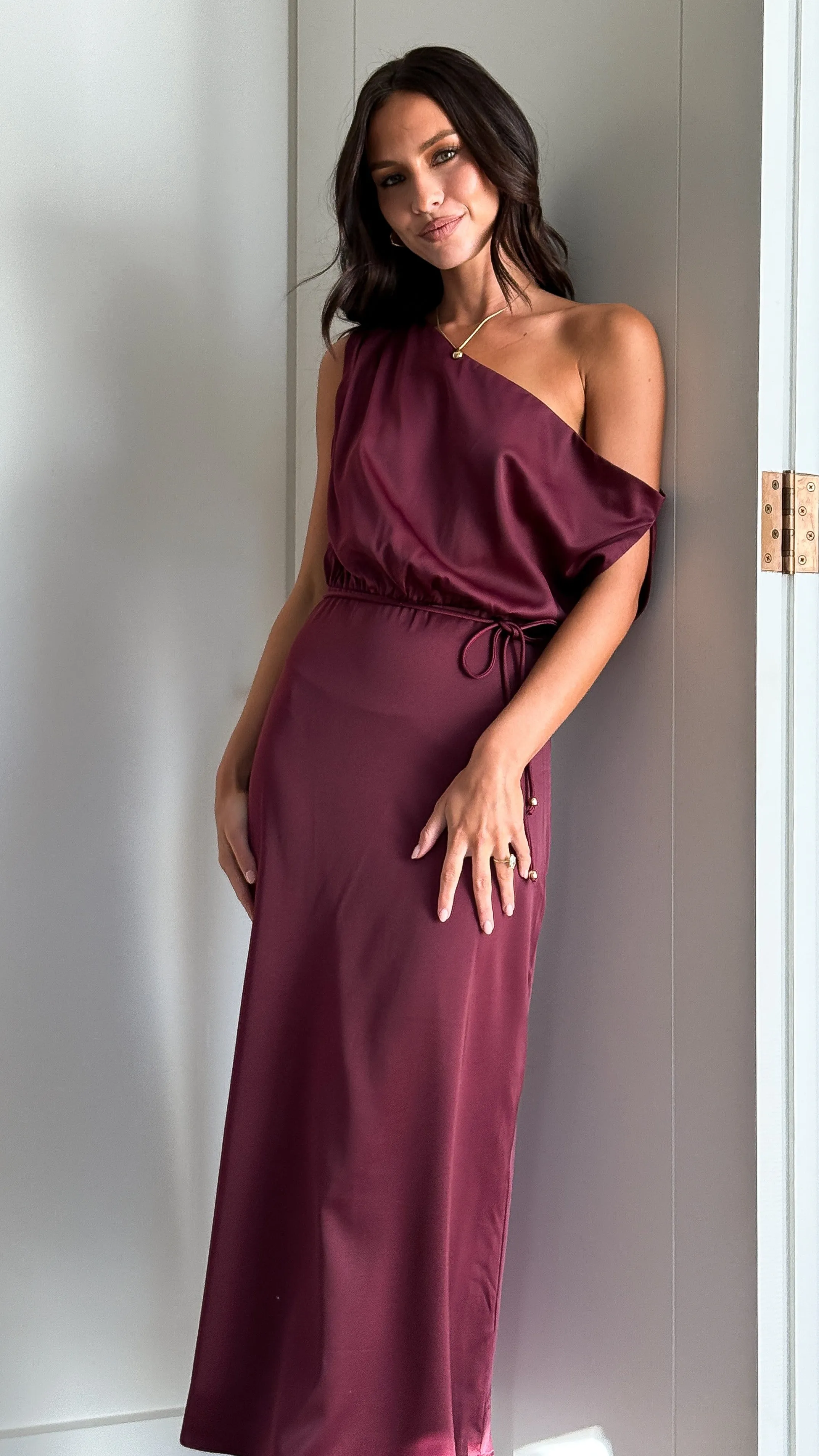 Prudence Maxi Dress - Wine Agate Glow