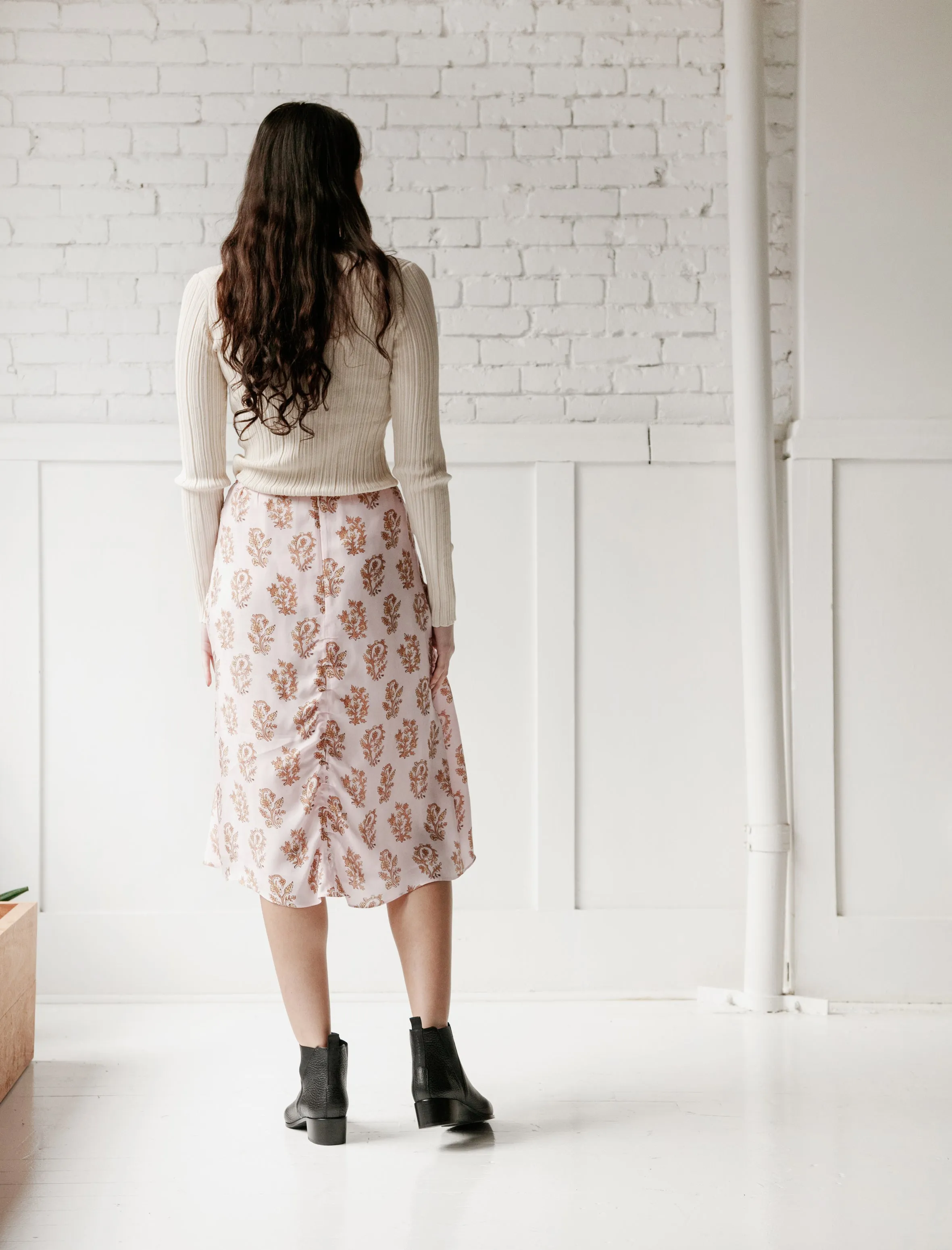 Bold Accent Double Layer Iza Flower Skirt Pink/Orange