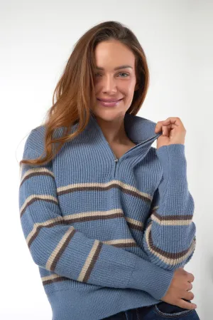 Luxury Comfort Winter Knitwear Chandail ray?? avec zip - COZY-Y2 - (E-B5)