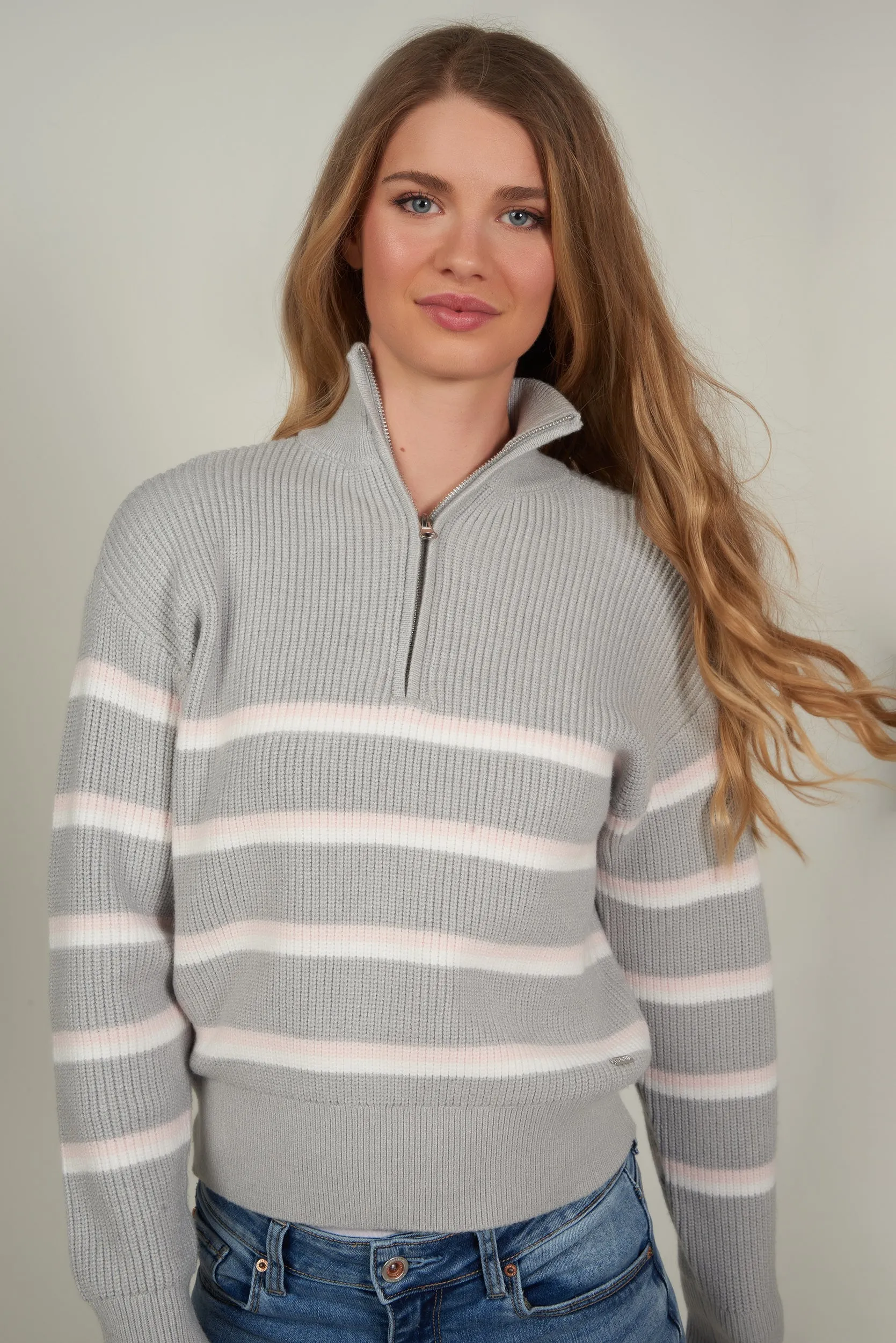 Warm Comfort Chandail ray?? avec zip - COZY-Y2 - (E-B5)