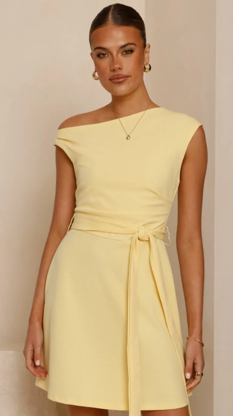 Gem Mini Dress - Yellow Bold color mini